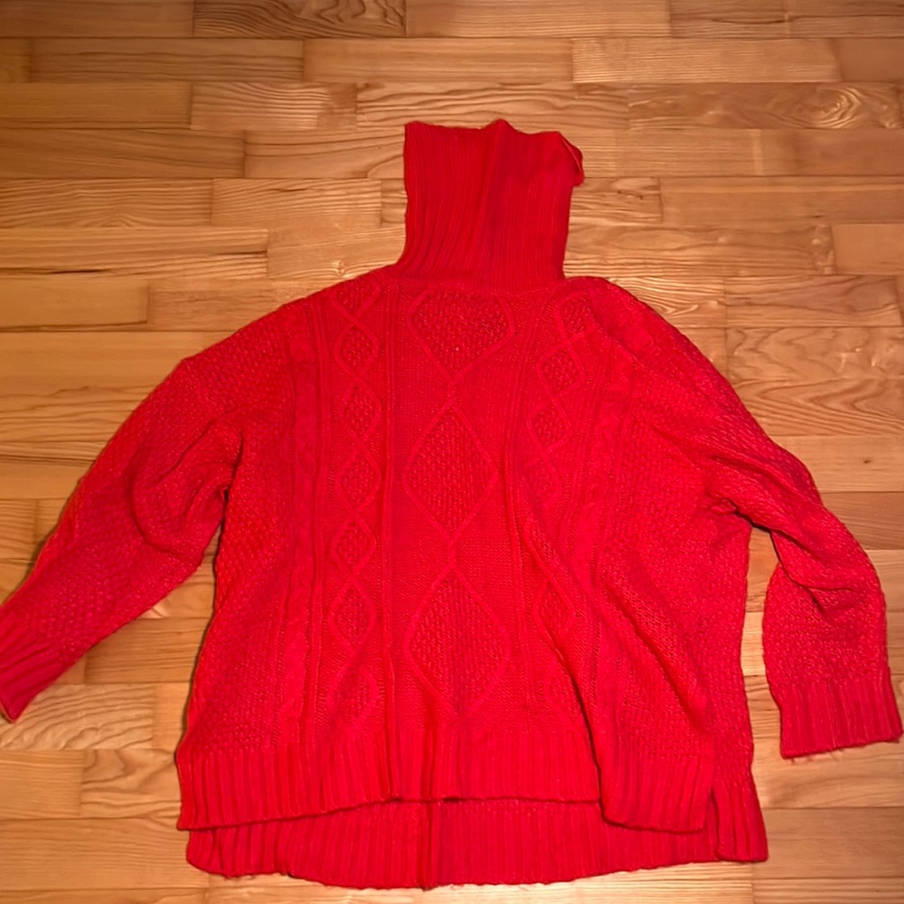 Aerie red chunky sweater